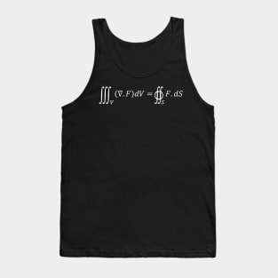 Divergence Theorem Equation - Differential Calculus And Math Tank Top